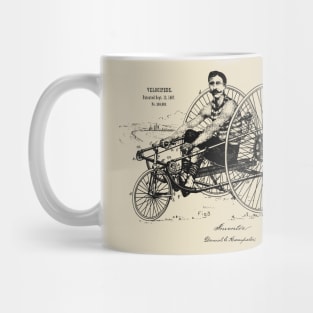 Vintage Velocipede Art 1887 Patent Mug